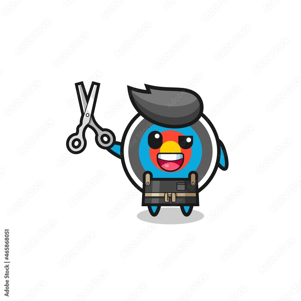 target archery character as barbershop mascot