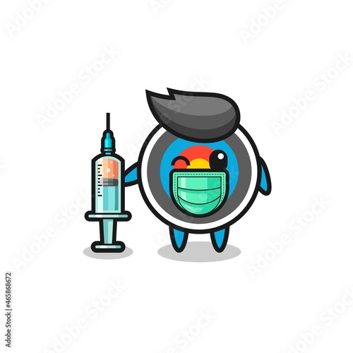 target archery mascot as vaccinator