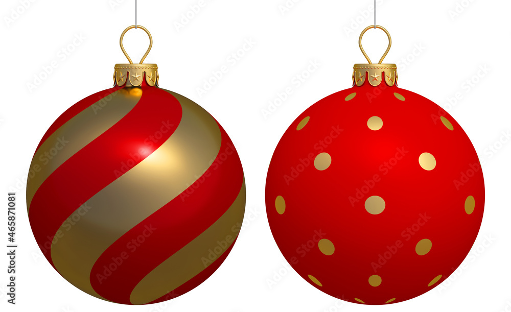 Gold and red Christmas balls isolated on white. Gold balls collection. Luxury template for Christmas banner, cards or poster. Holiday decor. Set. 3D render. Isolated. Merry Christmas Gold and red Christmas balls isolated on white. Gold balls collection. Luxury template for Christmas banner, cards or poster. Holiday decor. Set. 3D render. Isolated. Merry Christmas