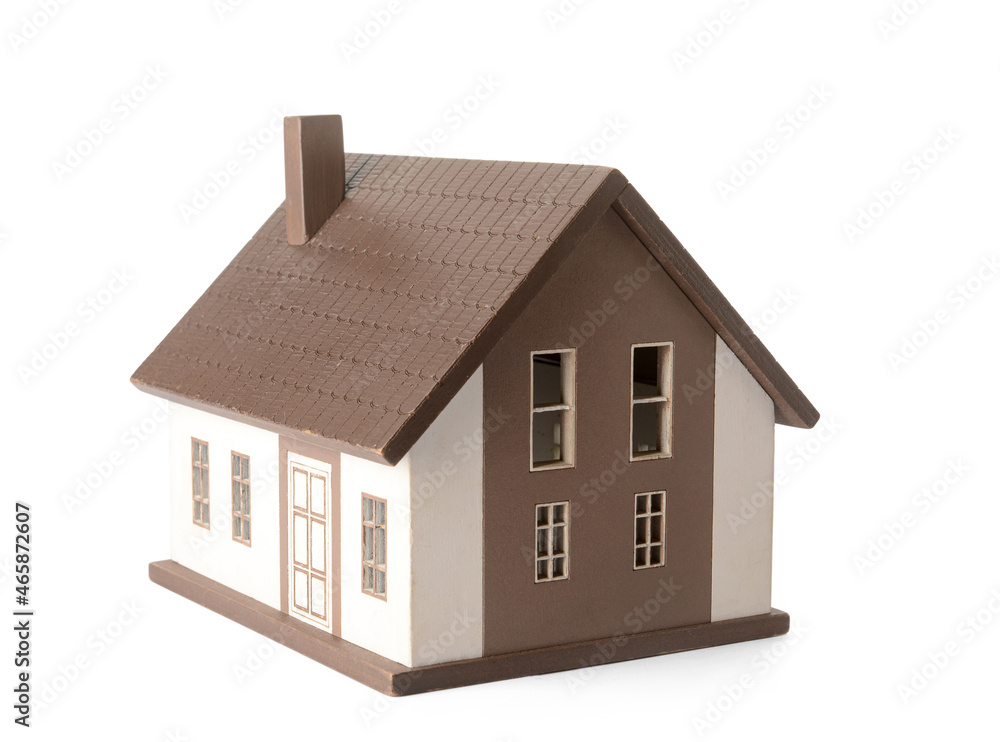 Model of house on white background Model of house on white background
