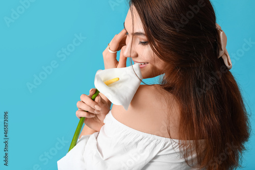 Beautiful young woman with ...