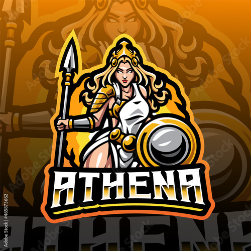 Athena esport mascot logo design