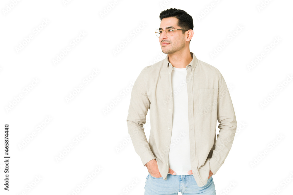 Fototapeta premium Smart man thinking about a new idea