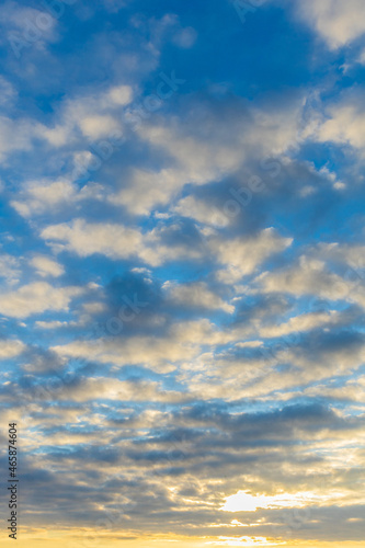 Fototapeta Naklejka Na Ścianę i Meble -  evening clouds in the blue sky