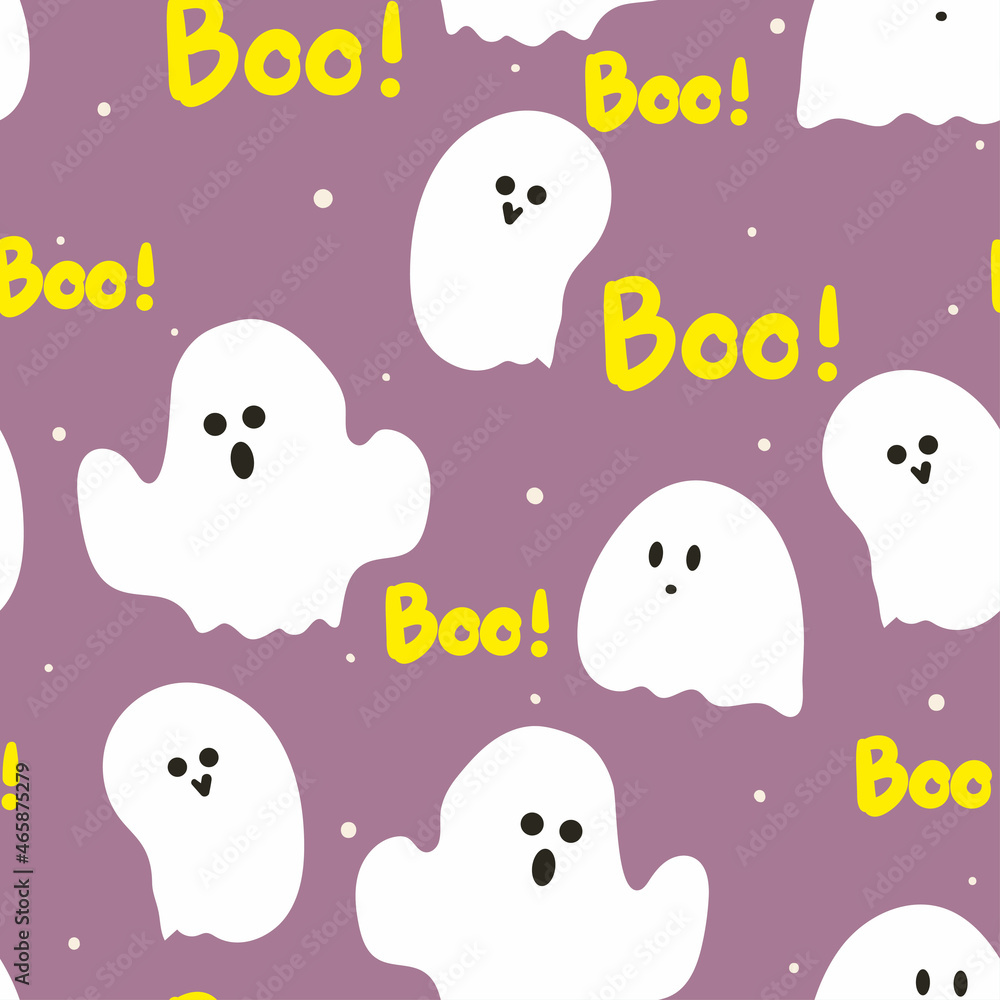 Seamless pattern with cute cartoon halloween for fabric print, textile, gift wrapping paper. colorful vector for textile, flat style Seamless pattern with cute cartoon halloween for fabric print, textile, gift wrapping paper. colorful vector for textile, flat style