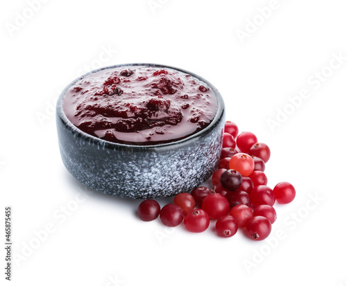 Homemade cranberry sauce in...
