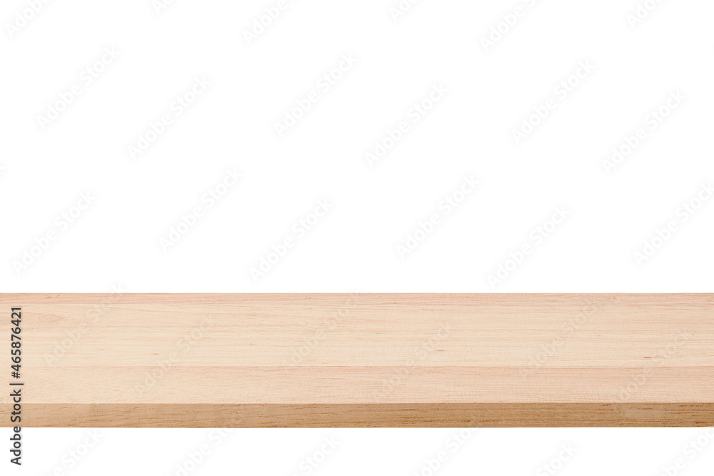 Empty wooden shelf on white background. Empty wooden shelf on white background.