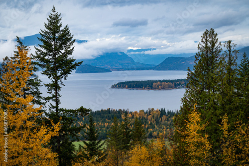 View from the North shore of Shuswap Lake in British Columbia, Canada. 