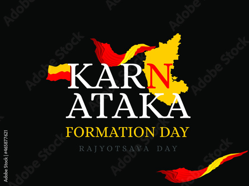 Karnataka Formation Day, Rajyotsava Day Creative Design (this festival is celebration in india). Karnataka formation day banner and poster design for social media and print media.