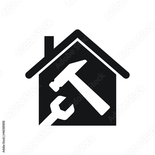 Maintenance house icon design isolated on white background