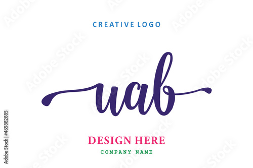 UAB lettering logo is simple, easy to understand and authoritative