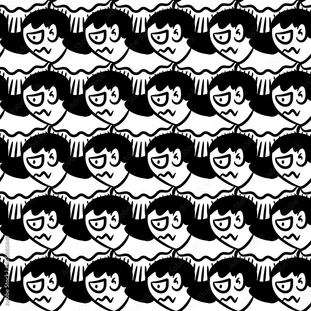 seamless pattern of cute man cartoon seamless pattern of cute man cartoon