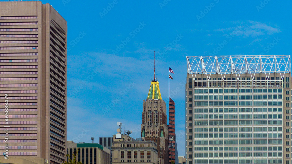 View of downtown Baltimore - Maryland - USA View of downtown Baltimore - Maryland - USA