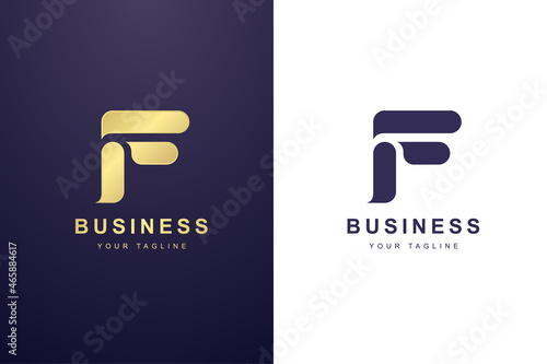 Initial Letter F Logo For Business or Media Company.