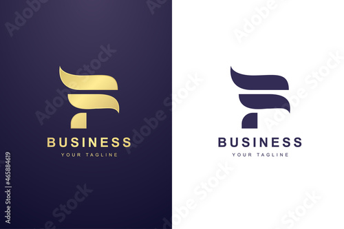 Initial Letter F Logo For Business or Media Company.