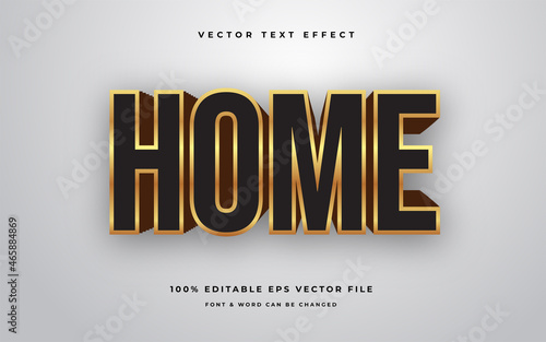 Golden home editable text effect