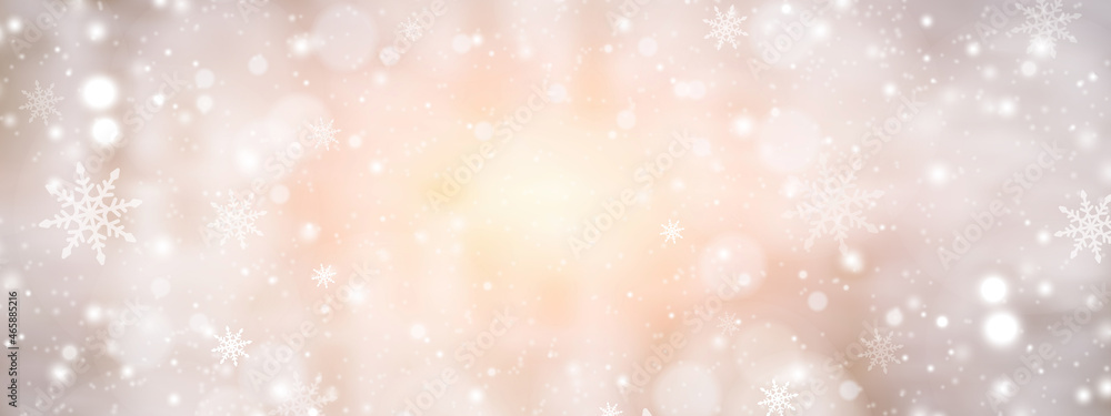 Fotografie, Obraz Winter sun and falling snow