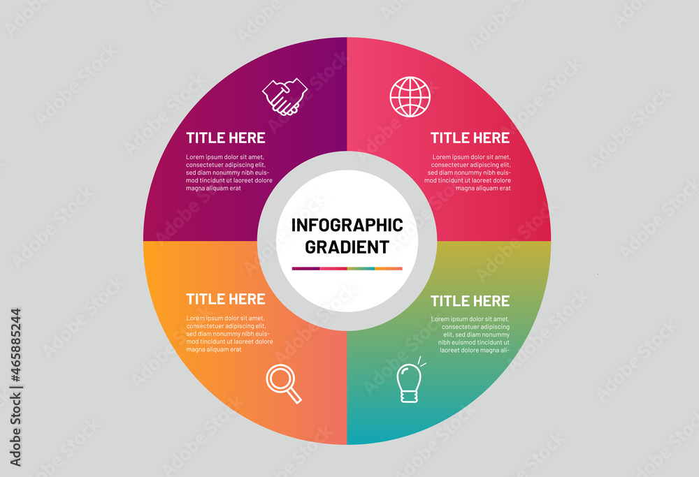 Circle design template for infographics.Business presentation charts. Finance reports, marketing data graphs and infographic template vector set.