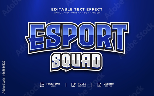 Esport Squad Editable Text Effect