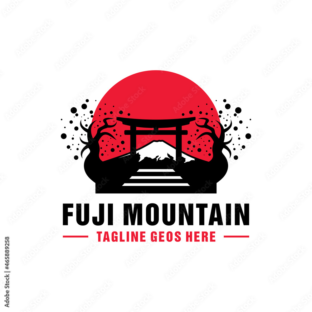 mount fuji vector illustration logo design