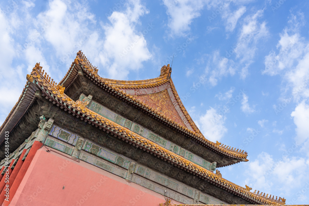 Forbidden City, ancient building, eaves roof Forbidden City, ancient building, eaves roof