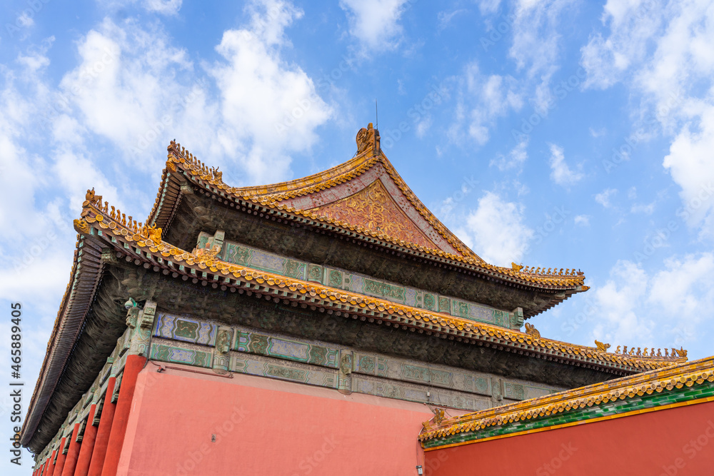 Obraz premium Forbidden City, ancient building, eaves roof