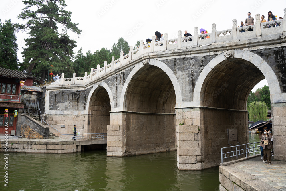 Three-hole Stone Bridge in Suzhou Street, Summer Palace