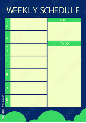 Martian Green Clouds General Weekly Schedule