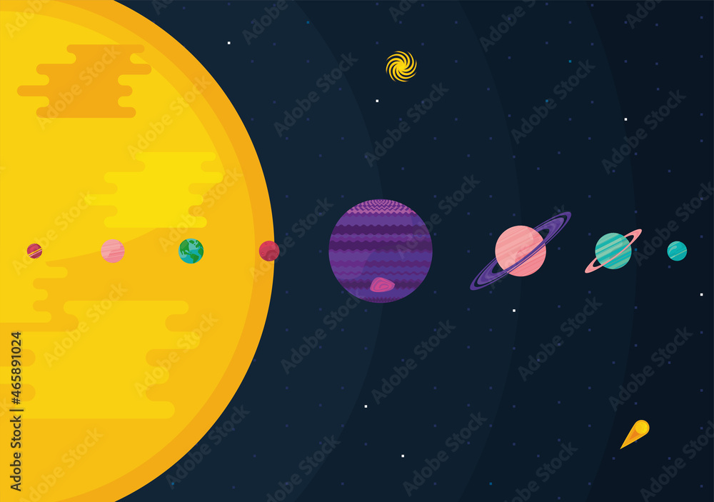 Fototapeta premium sun and planets