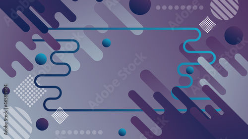 Geometric wallpaper, abstract background simple shapes banner. Trendy vector illustration background.