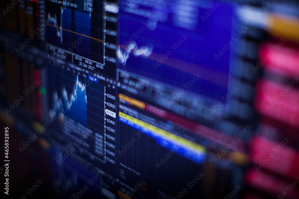 Real live stock exchange trading stocks display panel. High quality photo Real live stock exchange trading stocks display panel. High quality photo