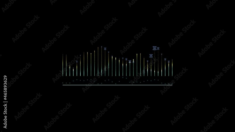 Glass sound waves in black background -Animation Glass sound waves in black background -Animation