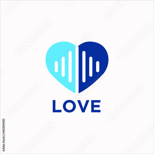 Love Logo Vector heart In the sign  © Hizam art
