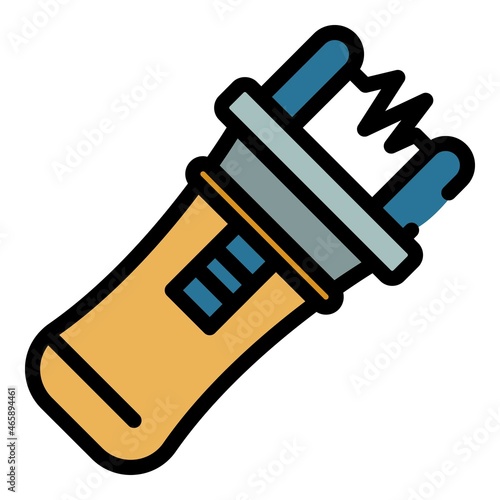 Electro shocker icon. Outline electro shocker vector icon color flat isolated