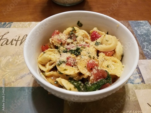 pasta with vegetables and cheese