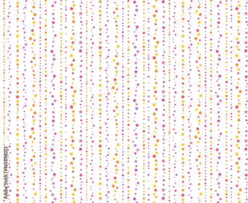 Seamless pattern swatch,  CS, Striped pattern made of stars.