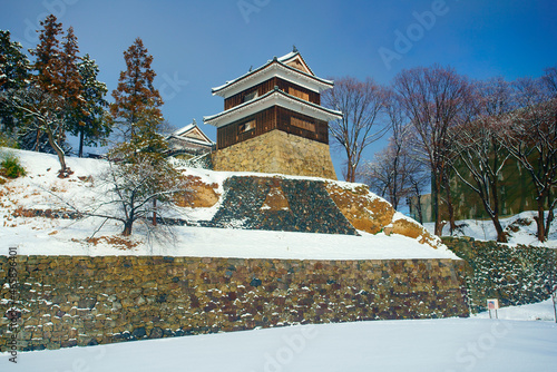 冬の上田城の南櫓, 日本,長野県,上田市 photo