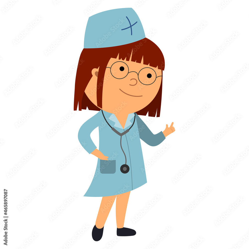 illustration of a medical worker, vector isolated on a white background. illustration of a medical worker, vector isolated on a white background.