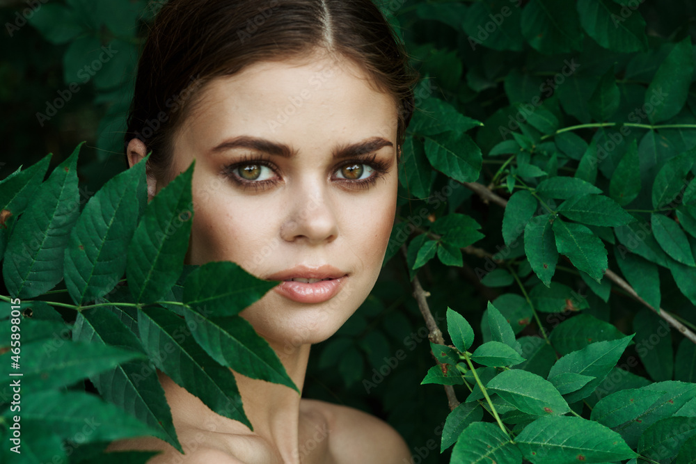 portrait of a woman makeup spa nature fresh air model portrait of a woman makeup spa nature fresh air model