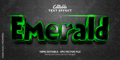 Editable text effect, Emerald text
