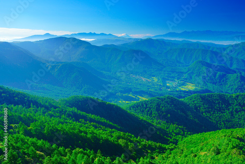 Wallpaper Mural 富士山と八ヶ岳と南アルプスの山並み, 甲信越,長野県,松本市 Torontodigital.ca