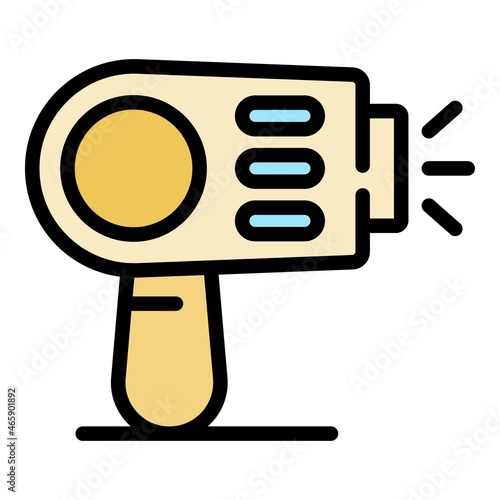 Clean laser hair removal icon. Outline clean laser hair removal vector icon color flat isolated