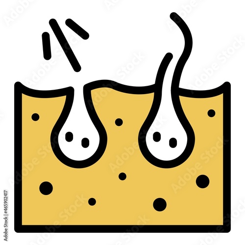 Sugaring hair removal icon. Outline sugaring hair removal vector icon color flat isolated
