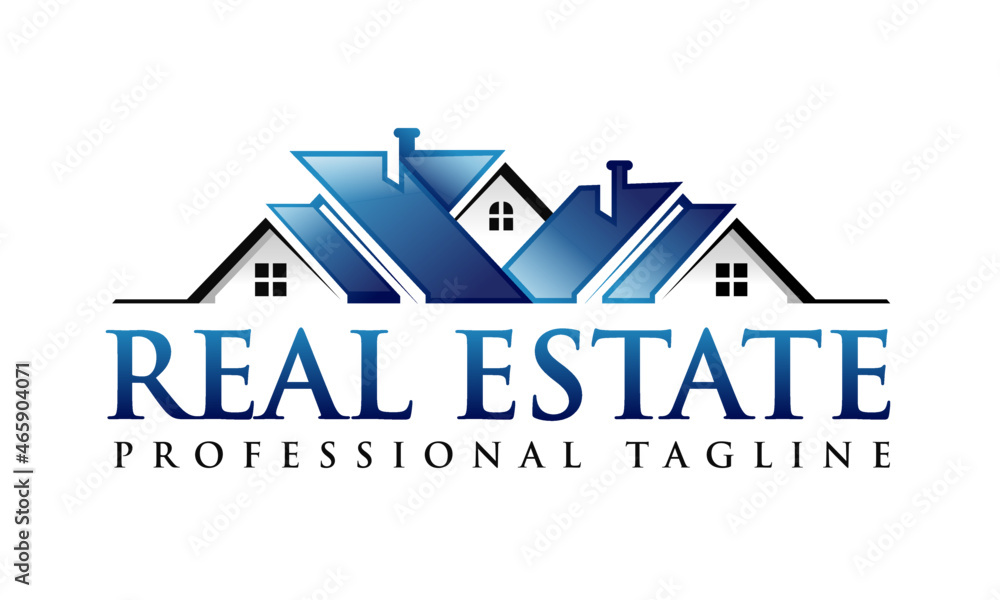 Residential Housing Real Estate Logo Design Vector Icon Illustrations.