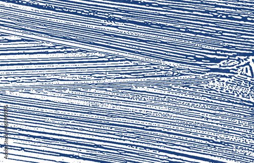 Grunge texture. Distress indigo rough trace. Ecsta