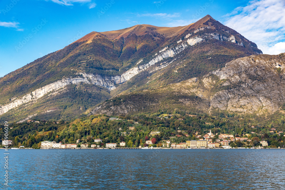 Mountain landscape near Como lake at Bellagio . Italy