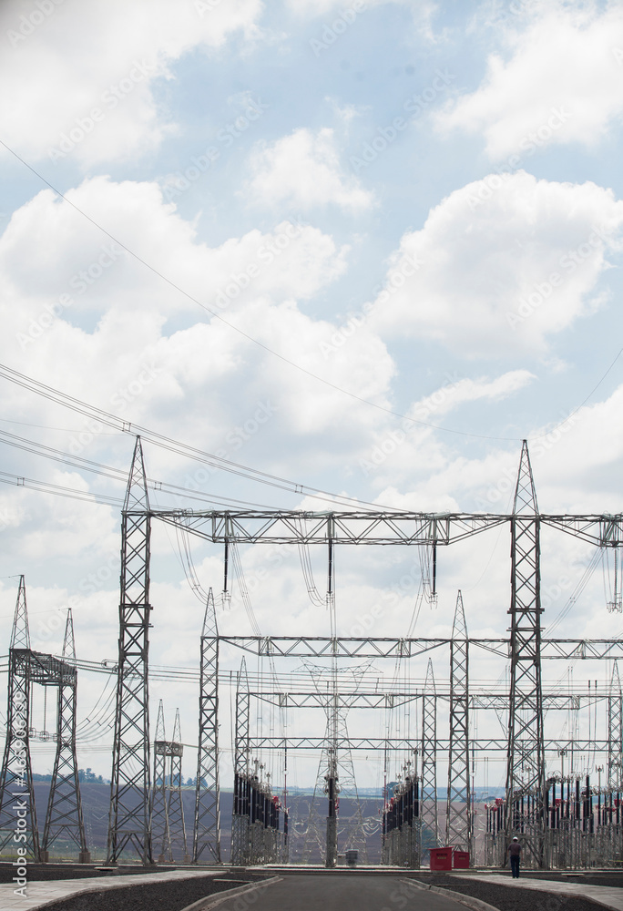 Modern Energy Industrial Plant. High quality photo Modern Energy Industrial Plant. High quality photo