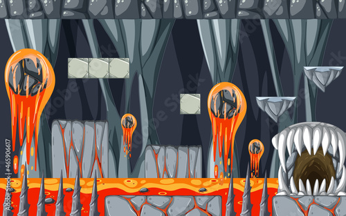 Lava Cave Platformer Game template