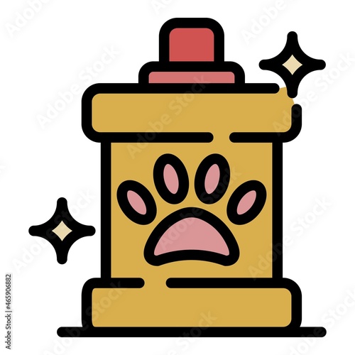 Groomer shampoo icon. Outline groomer shampoo vector icon color flat isolated