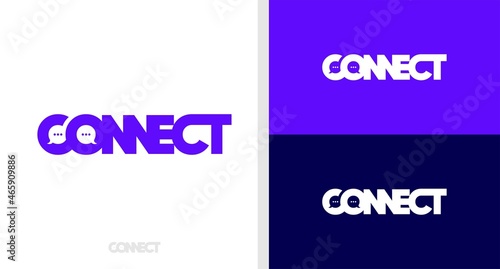 CONNECT LOGO WORDMARK COMUNICATION NEGATIVE